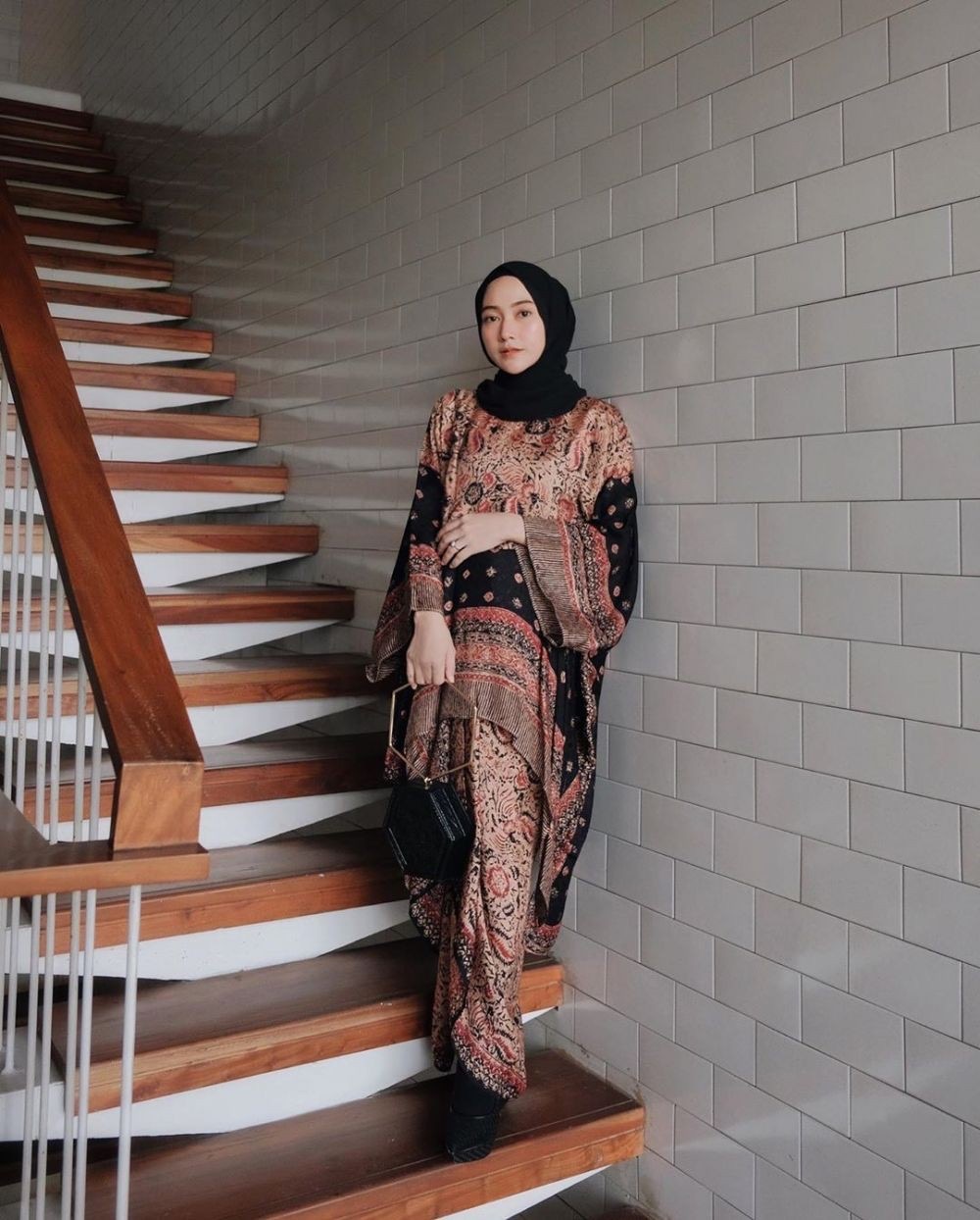 Model baju gamis batik oversized