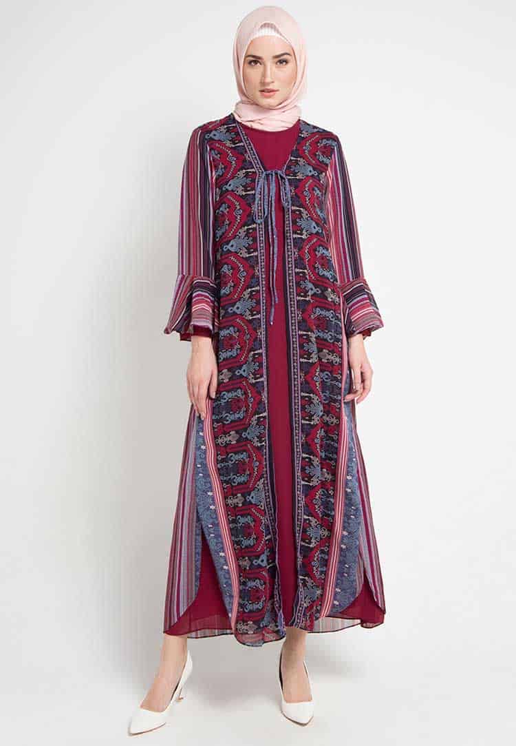 Outerwear gamis batik motif etnik