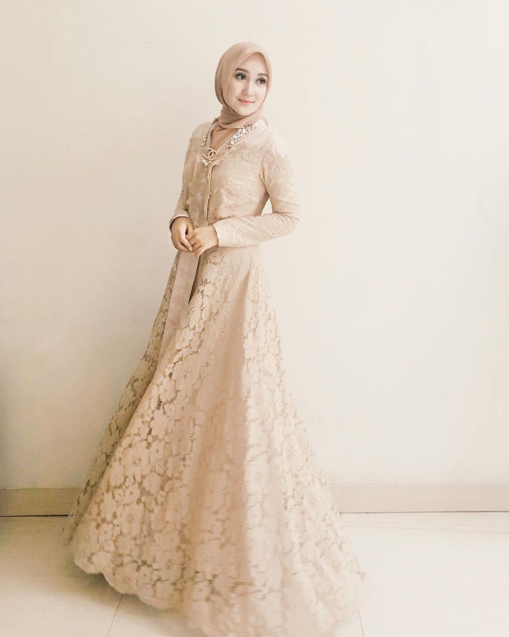 Model Gamis Jaguar Kombinasi Brokat