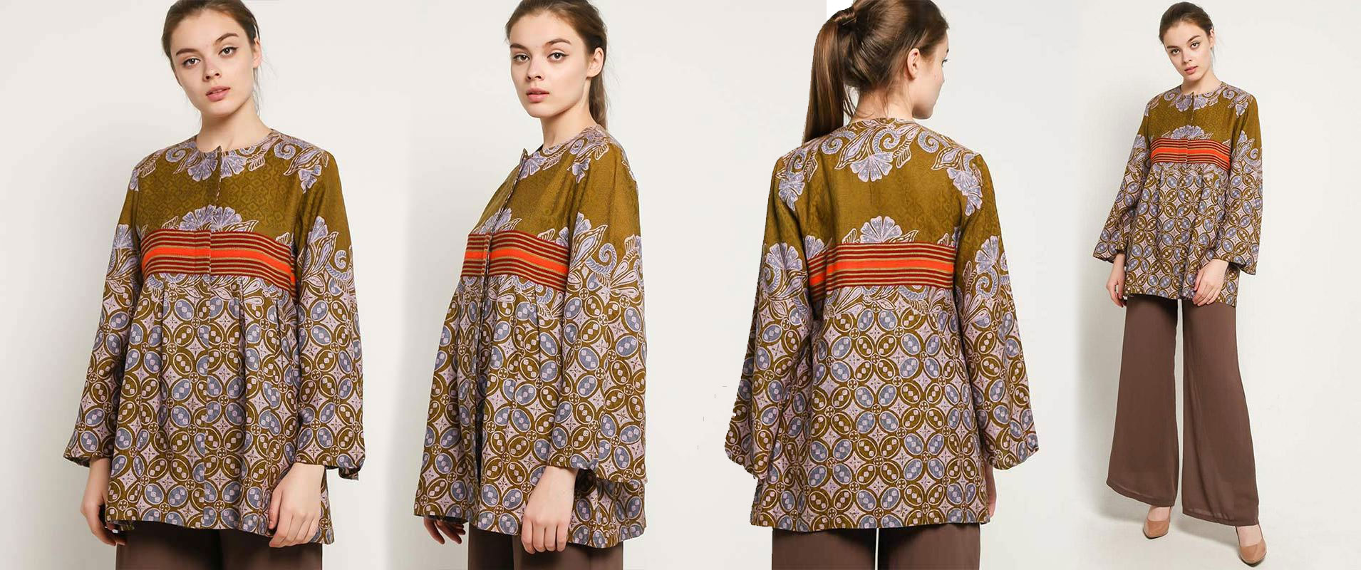 Atasan Batik dengan Lengan Lonceng
