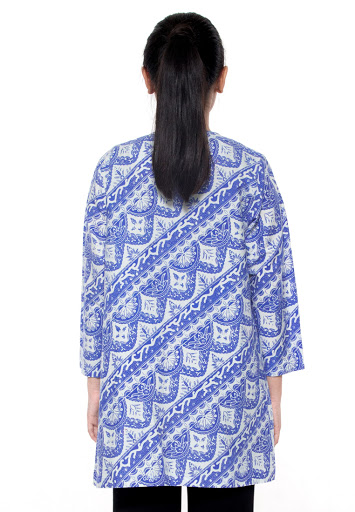 Blus Batik Panjang Motif Bunga Diagonal