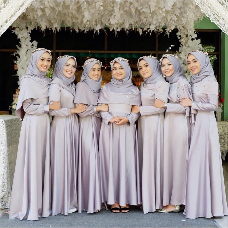 Dress Bridesmaid Hijab Polos