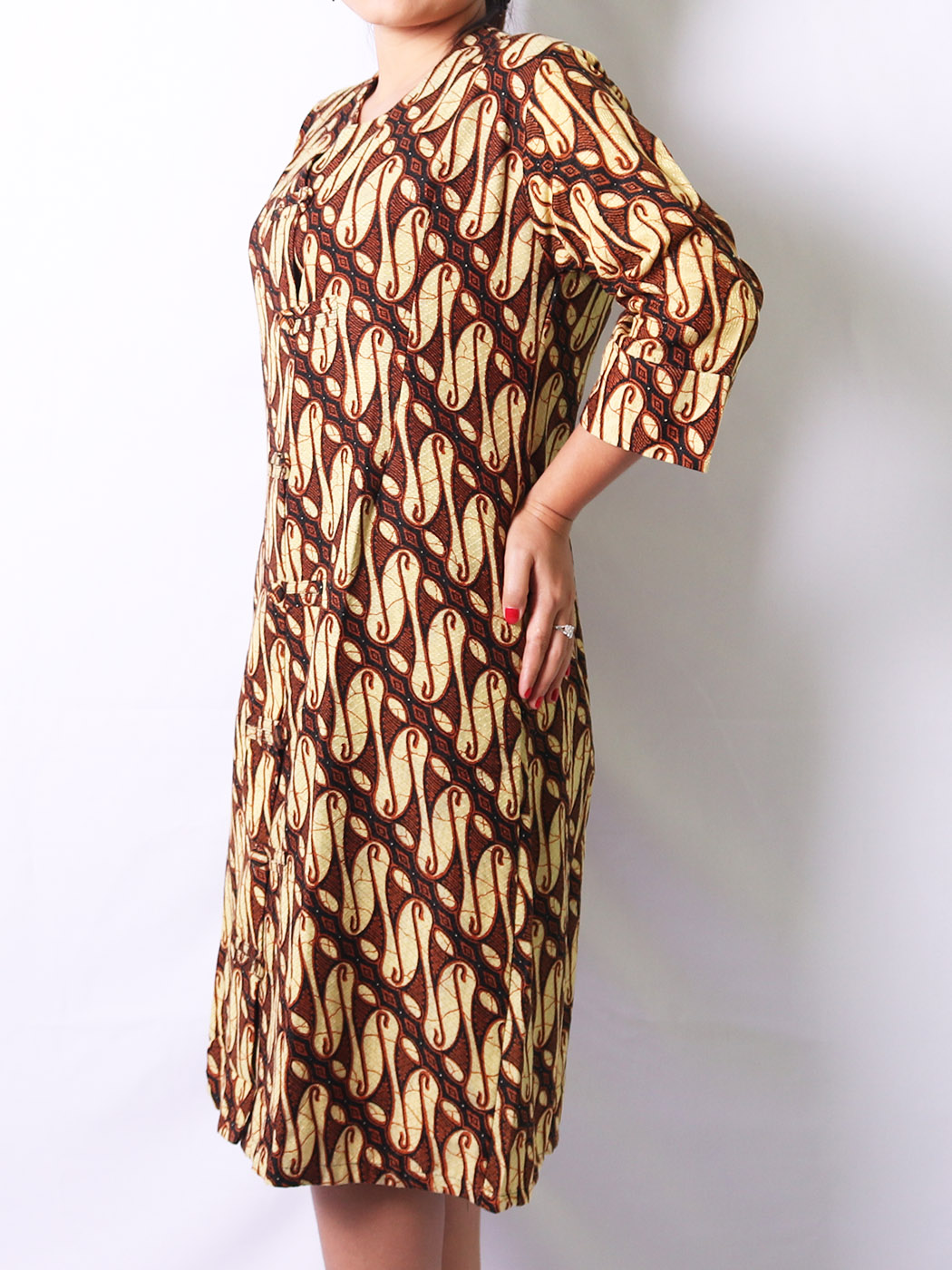 Minidress batik motif parang