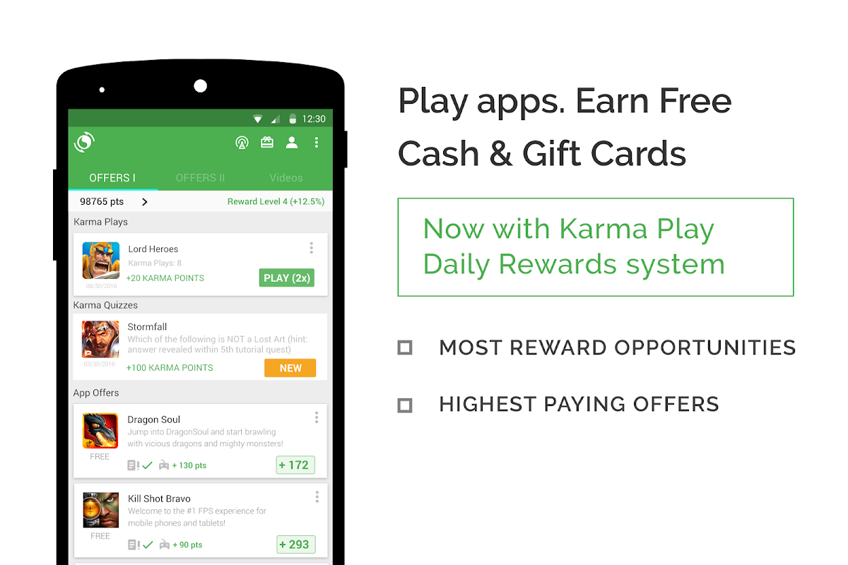 Aplikasi Penghasil Uang appKarma Rewards & Gift Cards