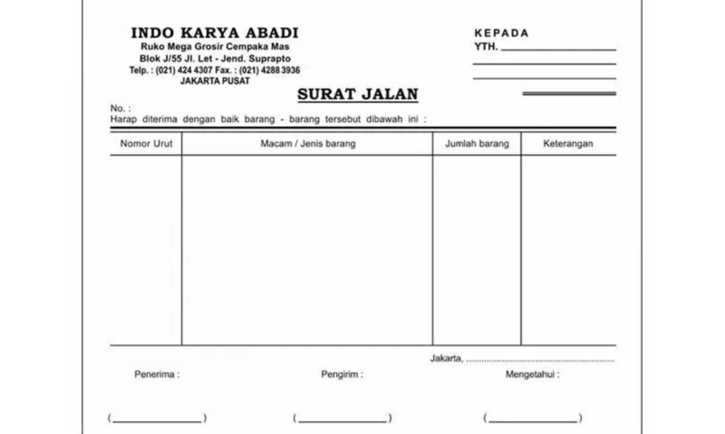 Penting Contoh Surat Jalan Yang Baik Dan Benar