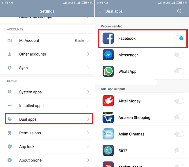 Dual Apps (Menggunakan 2 WhatsApp 1 Hp)