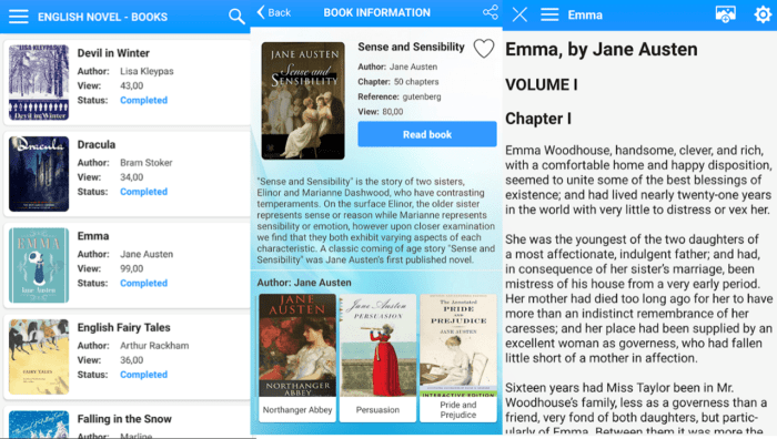 aplikasi English Novel Book