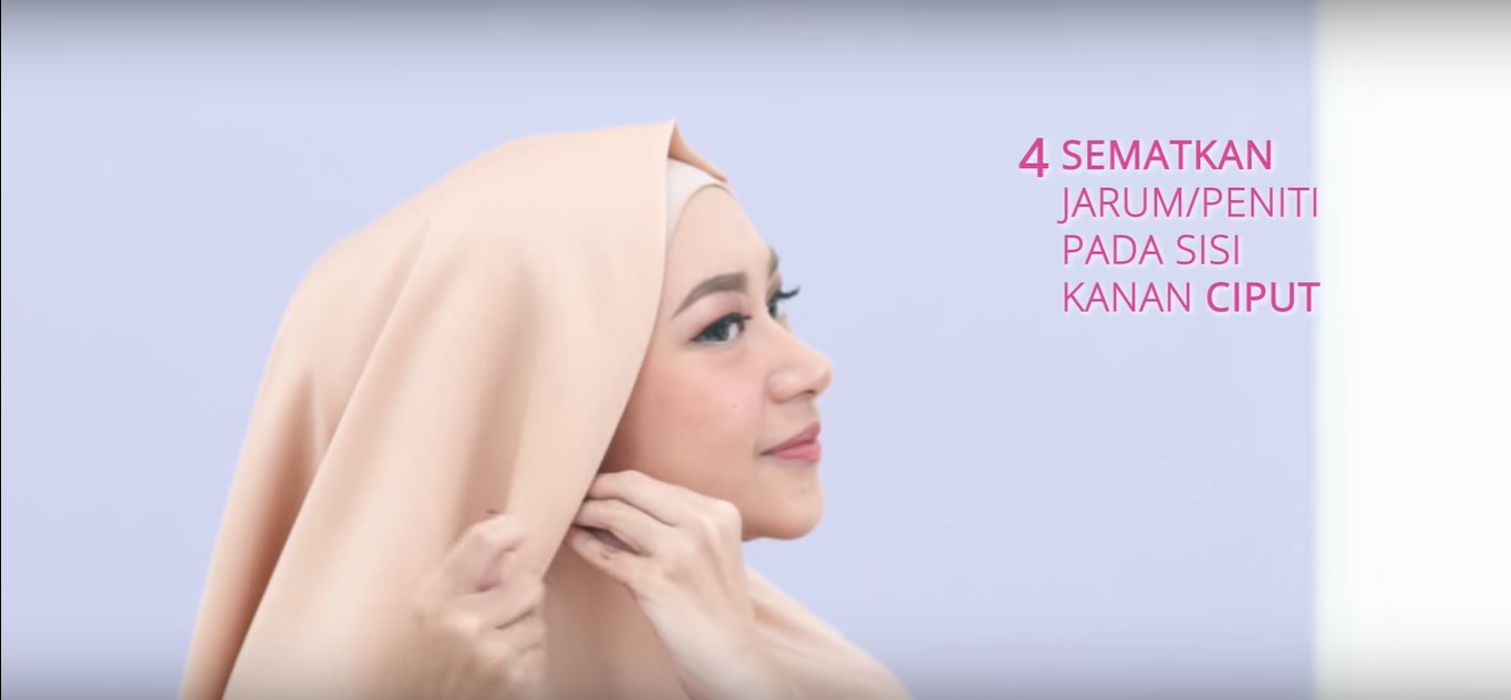 Tutorial Hijab Segi Empat Untuk Kebaya