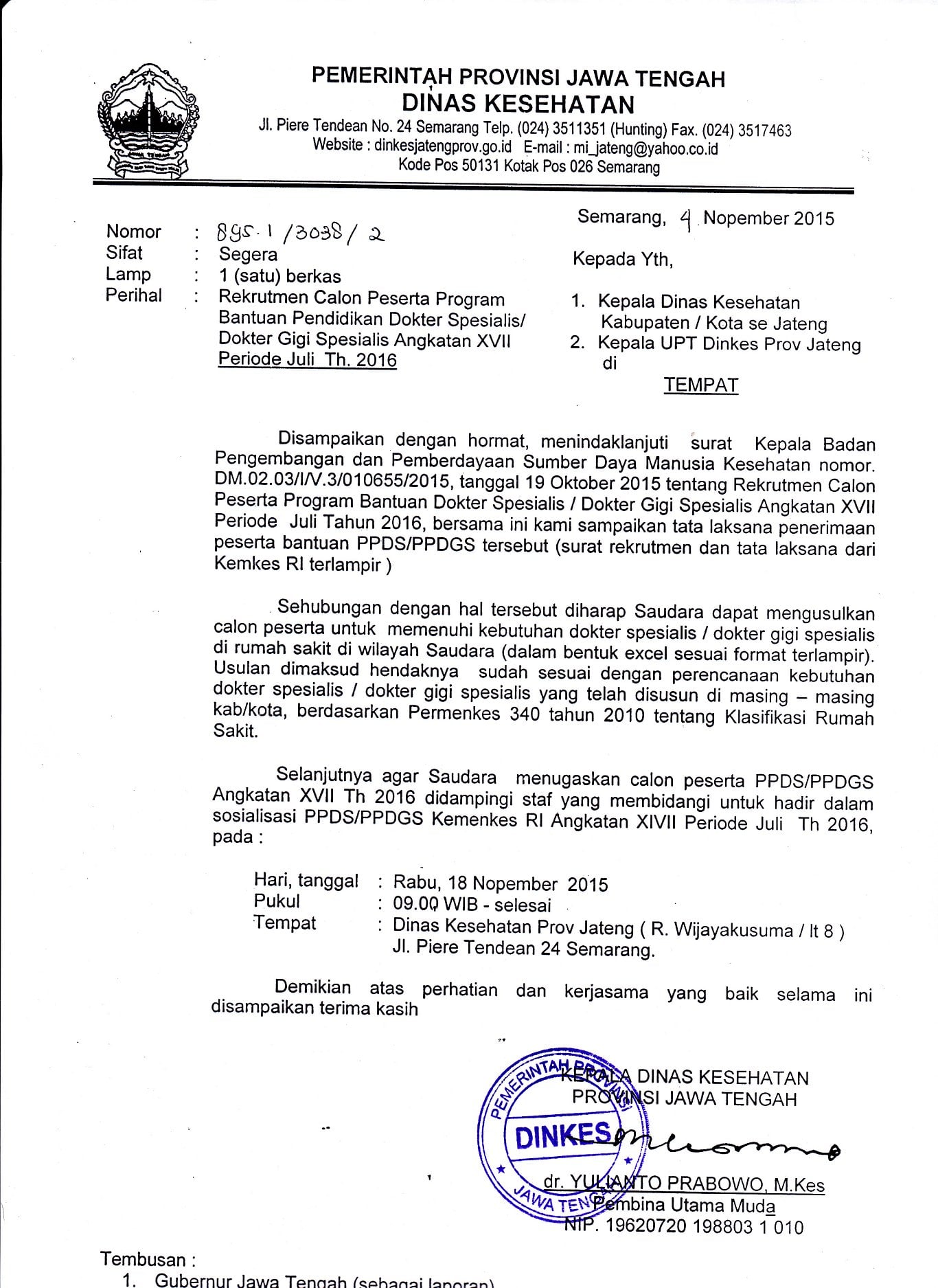 15 Contoh Surat Dinas Resmi Pemerintahan Kesehatan Sekolah - Riset