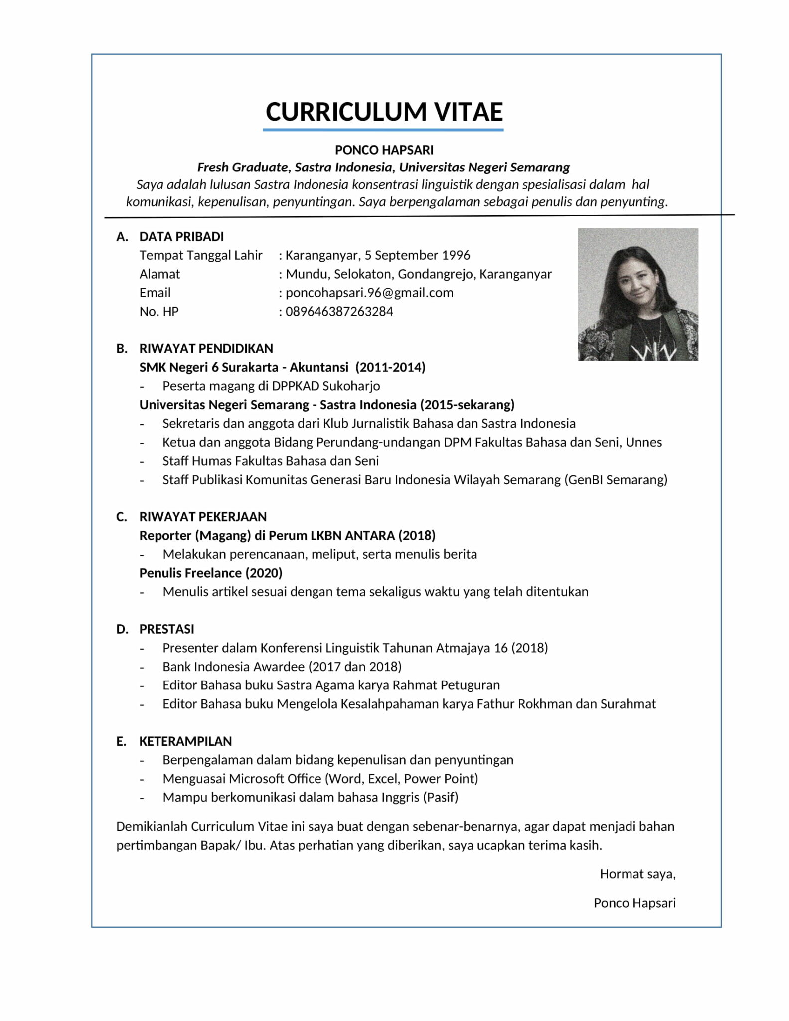 Cara Membuat Cv Yang Menarik Benar Agar Dilirik Hrd