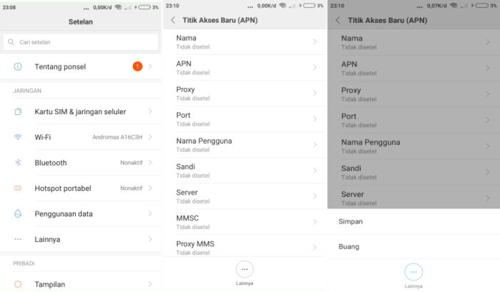 Setting APN Telkomsel di Android